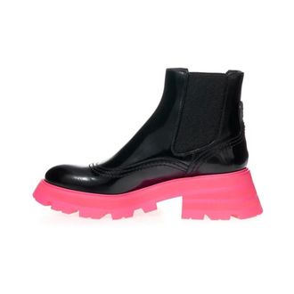 Alexander McQueen Schoenen, Dames, Zwart, 37 EU, Luxe Chelsea Laarzen