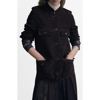 Mango Suede Jacket in Brown at Nordstrom, Size Medium