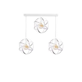 Netlighting Pola Bar Pendant Ceiling Light White 65cm 3x E27
