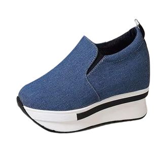 Generic Ladies Trainers Slip On Waterproof Walking Shoes Easy On Off Elastic Gussets Perfect Travel Groceries Quick Outings Non Slip Womens Sport and Outdoor 