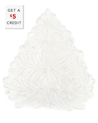 Vietri Vietri Lastra Holiday White Figural Tree Small Bowl With $3 Credit