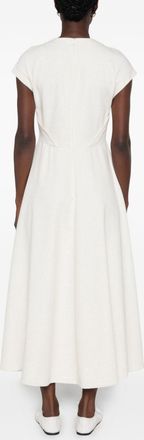 Emporio Armani Metallic-Fibre Finish Dress - White