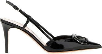 Valentino Garavani Black Logo Pumps