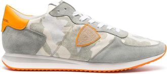 Philippe Model camouflage-panel low-top sneakers - men - Nylon/Nylon/Foam Rubber/Calf Leather/Calf Suede - 45 - Grey