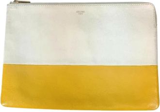 Celine Pre-owned Leather celine-bags - Dames - Vintage Clutch - Wit - ONE Size - Leer - Vintage