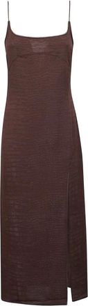 Jacquemus Midi Dresses, female, Brown, Size: S Night Charm Dress