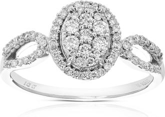 Vir Jewels 1/2 cttw Lab Grown Diamond Engagement Ring in Sterling Silver For Women