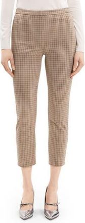 Theory Check Slim Crop Pants in Multi - Q1G at Nordstrom Rack, Size 10