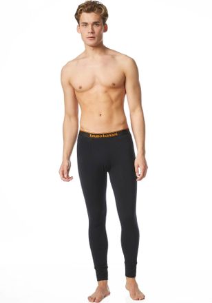 Bruno Banani Lange Unterhose BRUNO BANANI Warm Up, Herren, Gr. 3XL, schwarz, Obermaterial: 93% Baumwolle, 7% Elasthan, bedruckt, unifarben mit Farbeinsatz, eng, Un
