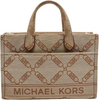 Michael Kors Pre-owned Tote Bags, female, Beige, Size: ONE SIZE Pre-owned Canvas Tote Bag