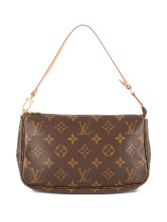 Louis Vuitton Pochette Accessoires schoudertas met monogram - Bruin