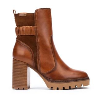 Pikolinos Cervera Laars met Hoge Hak - Dames - Laarzen met Hak - Bruin - 42 EU - Leer - Schoenen