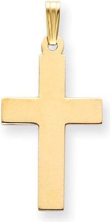 Diamond2Deal 14k Yellow Gold Polished Cross Charm
