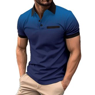 Generic Mens Short Sleeve Shirt Cotton Functional Shirt Business Shirt Mens Slim Fit T-Shirt Short Sleeve Lapel Polo Shirt Summer with Neck Short Sleeve Polo 