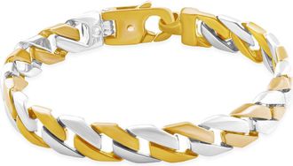 Pompeii3 Mens Curb Link 14k Gold (46gram) or Platinum (74gram) 10mm Bracelet 8.25