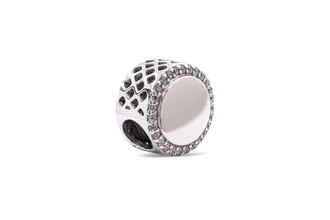 Pandora Silver charm with clear CZ