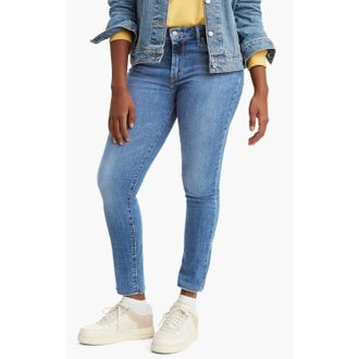 Levi's 721 Skinny Jeans Womens Lapis Air Denim Stretch High Rise PALL558