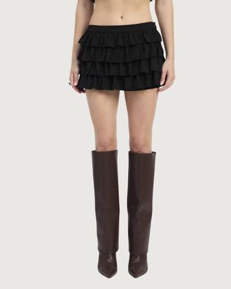 Emory Park Fallon Tiered Ruffle Skort In Black