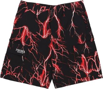 Phobia Archive All Over Lightning Cargo Shorts - Heren - Korte Broeken - Veelkleurig - XL - Katoen - Korte Broeken