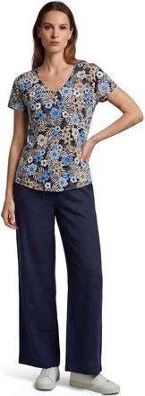 Lords of Harlech Womens Wide-leg Linen Pant in Navy at Nordstrom, Size Xx-Large