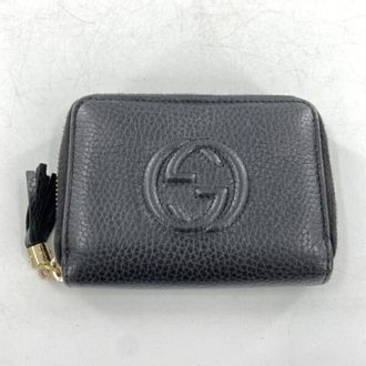 Gucci Black Leather Coin Purse/Coin Case (Pre-Owned)