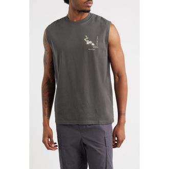 Palmes Ramus Graphic Tank in Charcoal at Nordstrom, Size X-Large