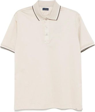 Paul & Shark Tops, Heren, Beige, M, Katoen, Klassieke katoenen poloshirt gemaakt in Italië