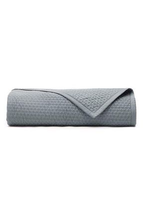 Boll & Branch Signature Texture Stitch Organic Cotton Quilt in Bluestone at Nordstrom, Size Twin