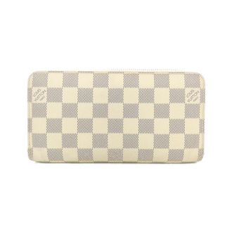 Louis Vuitton Azur White Coated Canvas Long Wallet (Bi-Fold) (Pre-Owned)