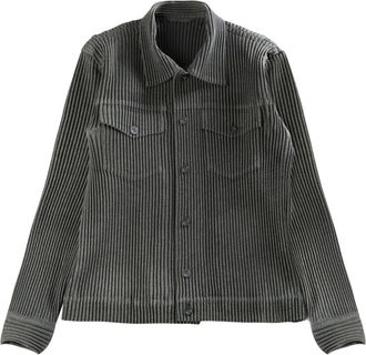 Homme Plissé Issey Miyake Wool Like Light shirt jacket - Grijs