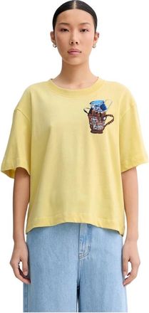 Munthe Camiseta - Tops - Mujer - Amarillo - XS