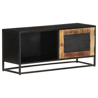 Berkfield Home TV Cabinet 90x30x40 cm Rough Mango Wood in Brown | Size: 90 x 30 x 40 cm