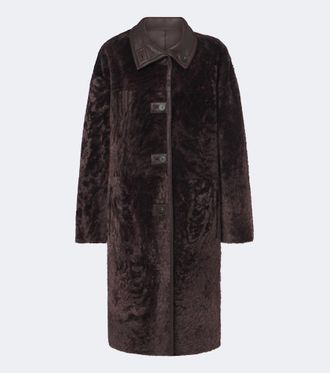 Joseph Ari reversible leather and shearling coat