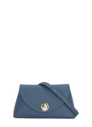 Coccinelle Structured Blue Pebbled Leather Nikla Bag