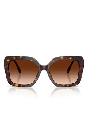 Swarovski 57mm Butterfly Sunglasses in Havana/brown Gradient at Nordstrom