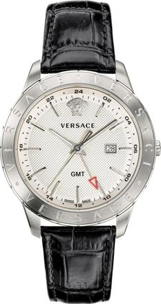 Versace Heren, Accessoires, Grijs, Maat: ONE Size Leer