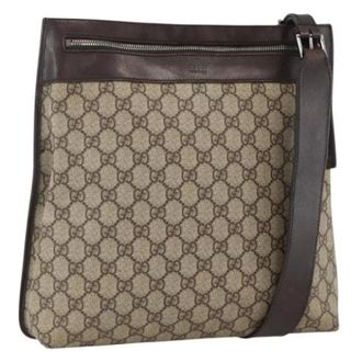 Gucci Vintage, unisex, Bruin, ONE Size, Leer, Pre-owned Vintage Cross Body Bag