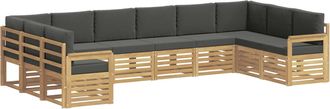 vidaXL Conjunto De Sof&aacute;s De Exterior 7 Uds. Blanco Y Antracita Vidaxl