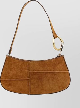 Staud suede shoulder bag gold-tone hardware