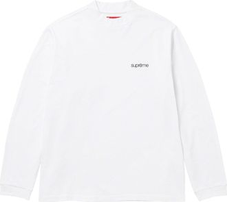SUPREME Mock Neck L/S Top White SUP-FW23-259