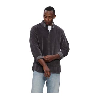 Anerkjendt Akleif Solid Cord Shirt - Heren - Overhemden - Grijs - Maat: S Katoen