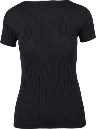 Sportmax Lastra Sottogiacca - Dames - Ronde hals truien - Zwart - L - Katoen - Truien & Vesten