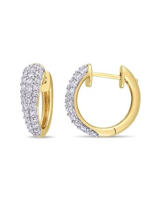 Rina Limor 14K 1.00 ct. tw. Diamond Cluster Clip-On Hoops