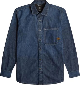 G-Star Reguliere overhemd met lange mouwen - Heren - Spijkeroverhemden - Blauw - M - Denim - Overhemden