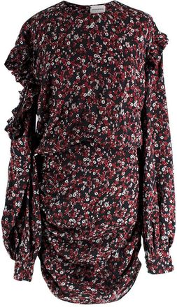 Magda Butrym Ditsy Floral Print Cut Out Shoulder Dress Size S