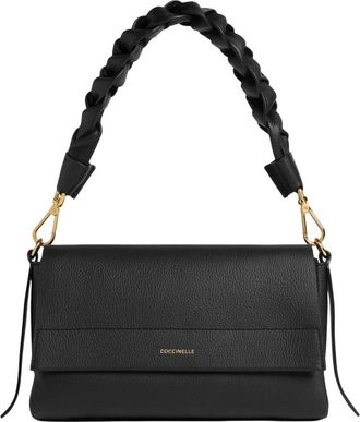 Coccinelle Boheme Grana Double Small - Dames - Handtassen - Zwart - ONE Size - Leer - Tassen