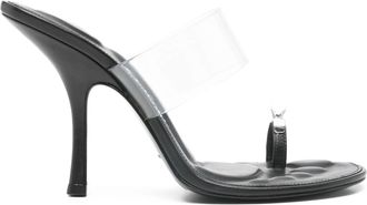 Alexander Wang Alexander Wang Bianca 105 Mm Sandal W/ Crystal Toe Ring