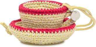 J.W.Anderson Theekop Charm - Heren - Sleutelhangers & Tashangers - Geel - ONE Size - Katoen - Accessoires