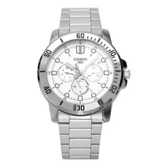 Casio Quartz Waterproof Mens Light Grey Analog MTP-VD300D-7E