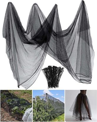 OEM Red Antimosquitos, Barrera Contra Insectos, Mosquitos, Moscas Y Aves, Red De Protecci&oacute;n Para Plantas Y Jard&iacute;n (3 M X 10 M, Negra)